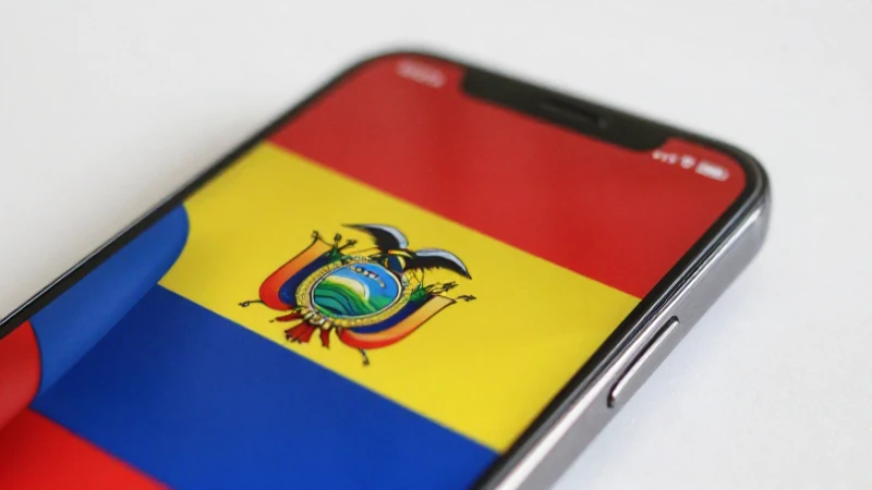 Primer plano del móvil con bandera boliviana