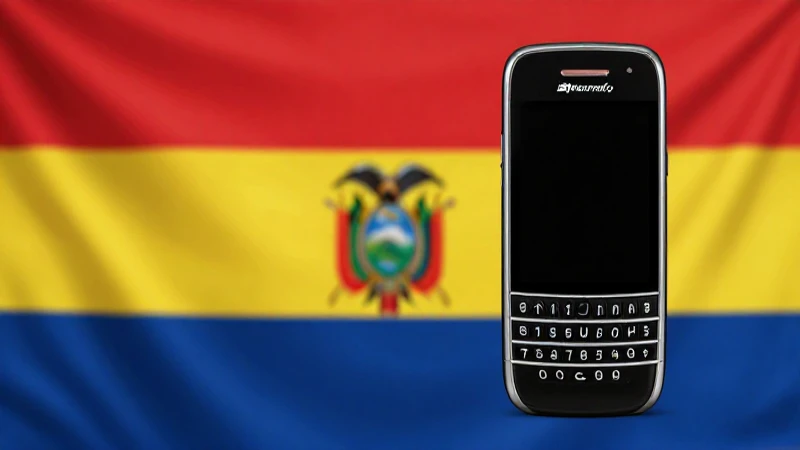 Teléfono negro contra fondo de la bandera boliviana