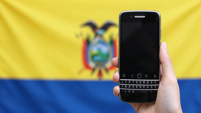 Smartphone negro sobre fondo de la bandera boliviana