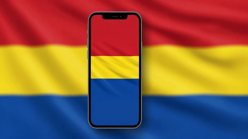 iPhone sobre fondo de la bandera boliviana