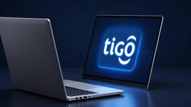 Portátil Windows con luz dramática y Tigo