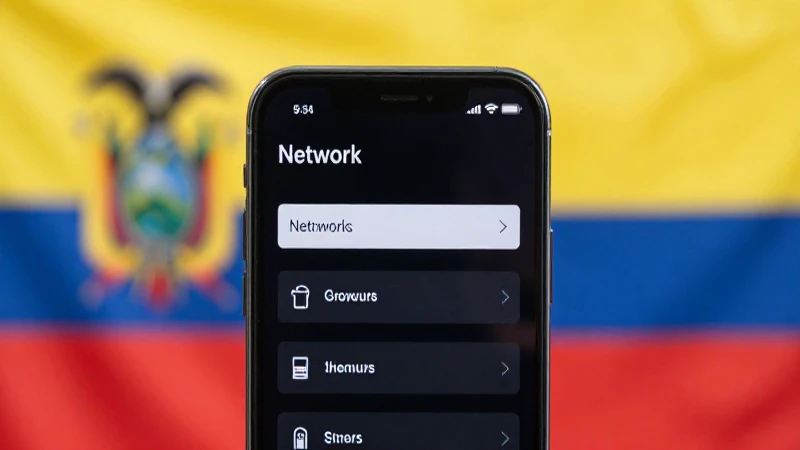 Smartphone muestra ajustes con fondo boliviano