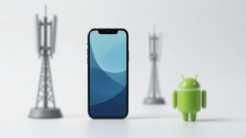 Composición moderna con móviles y torres celulares