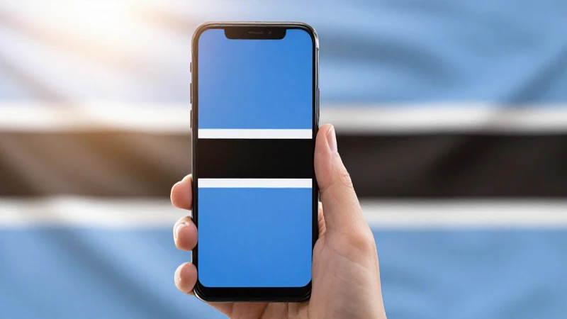Teléfono Android, bandera de Botsuana, luz suave
