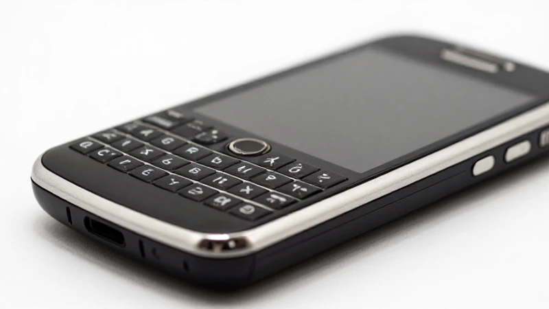 Primer plano suave de un BlackBerry