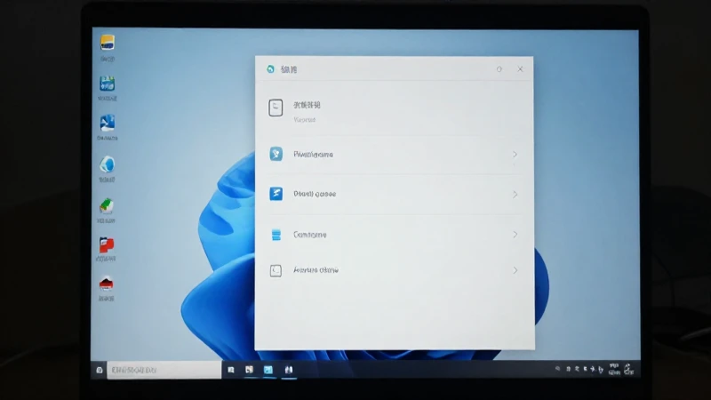 Escritorio Windows iluminado con poca profundidad