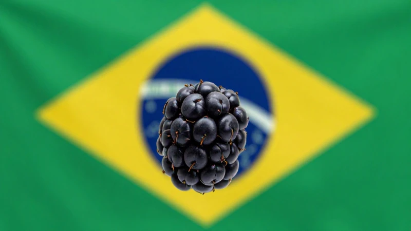 Celular Blackberry con fondo brasileño, luz suave