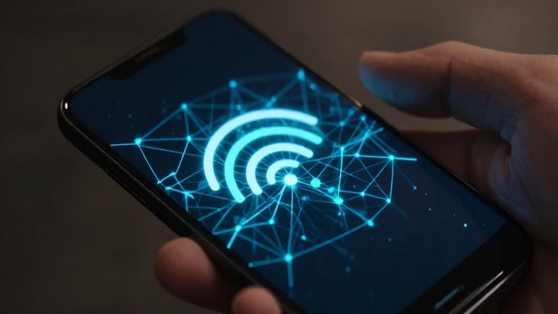 Teléfono Android con señal de red cinematográfica