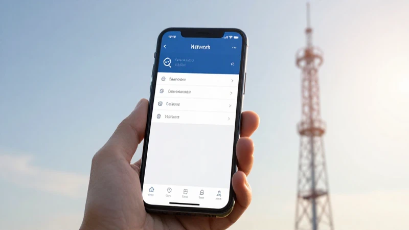 Teléfono muestra configuración móvil al sol