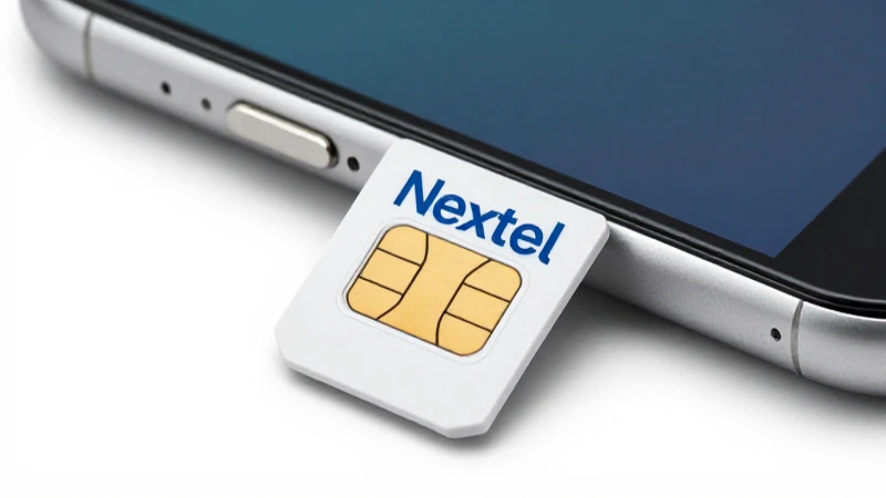 Foto estudio del iPhone con SIM Nextel