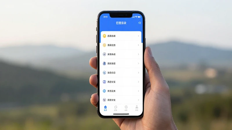 Smartphone muestra ajustes, paisaje ecuatorial borroso