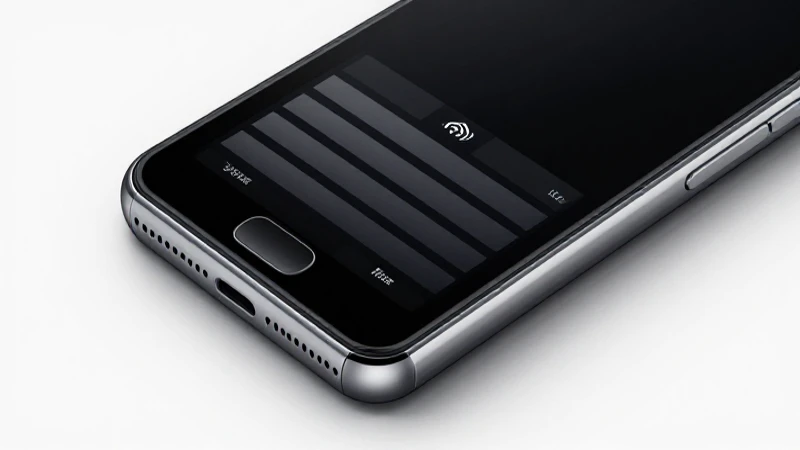 Teléfono Android con foco nítido y limpio
