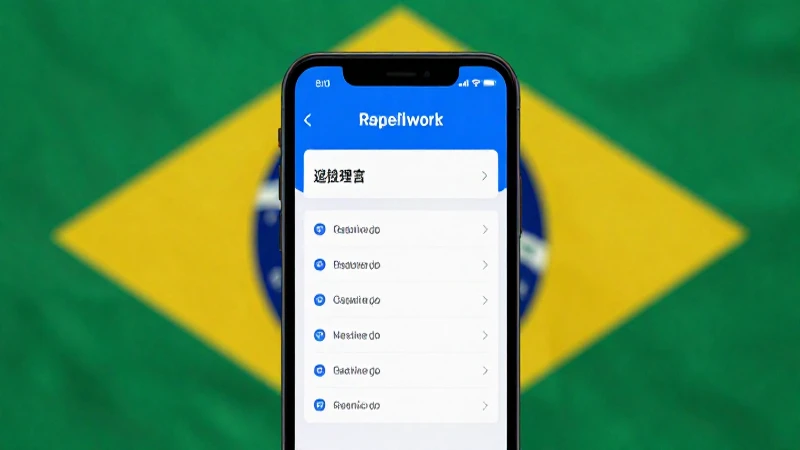 Smartphone con ajustes, fondo brasileño suave