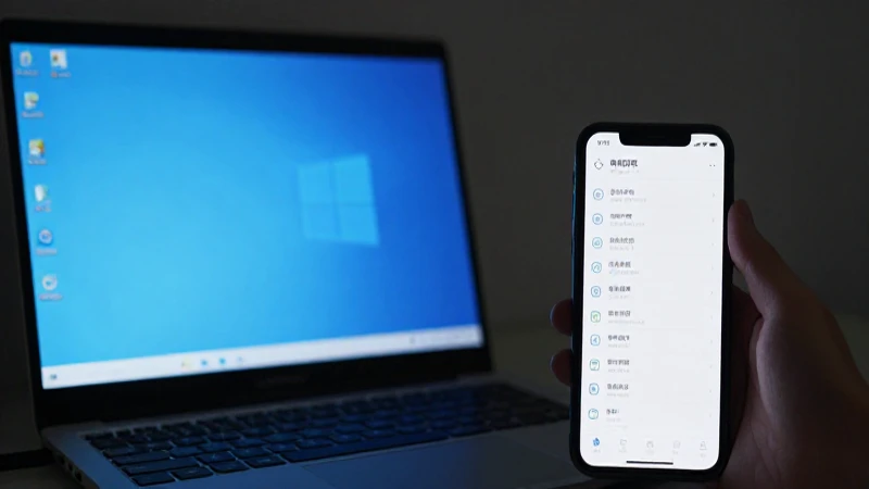 Laptop, móvil y luz crean escena cinematográfica