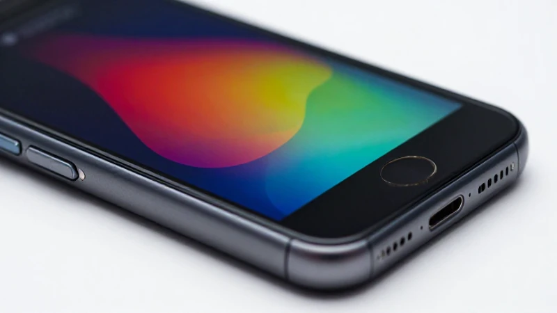 Smartphone Android con enfoque cercano e iluminación