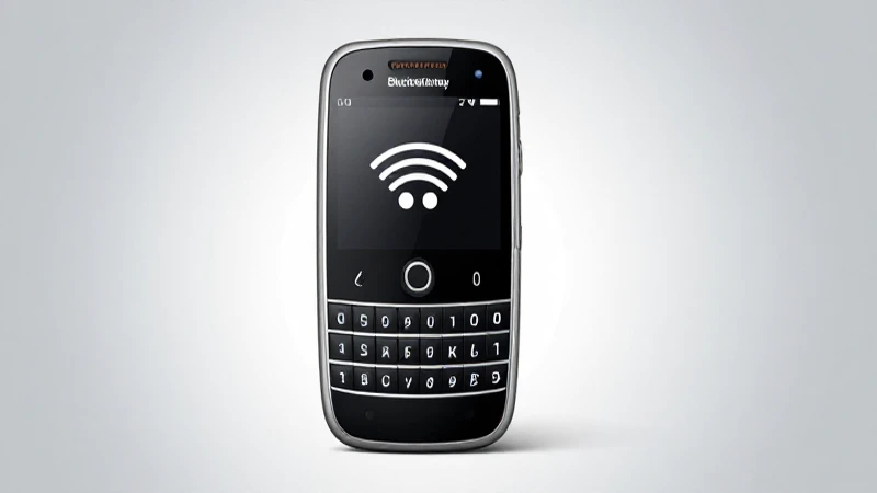 Teléfono Blackberry bajo luz suave y señal