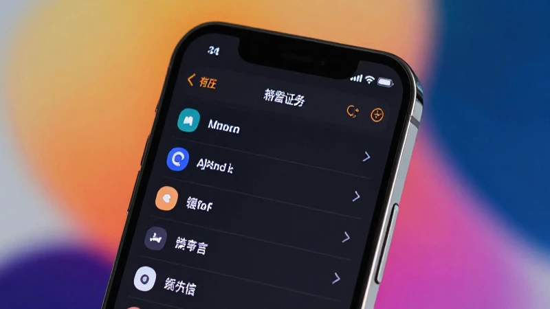 Smartphone mostrando opciones, fondo difuminado y brillante