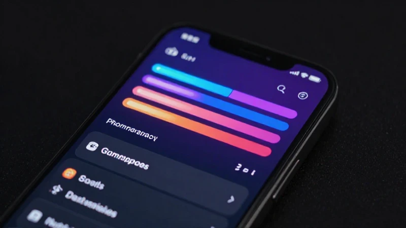 Smartphone con menú, señal fuerte y enfoque nítido