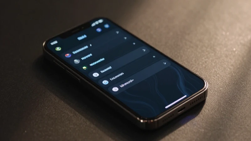 Teléfono muestra datos con luz cinematográfica