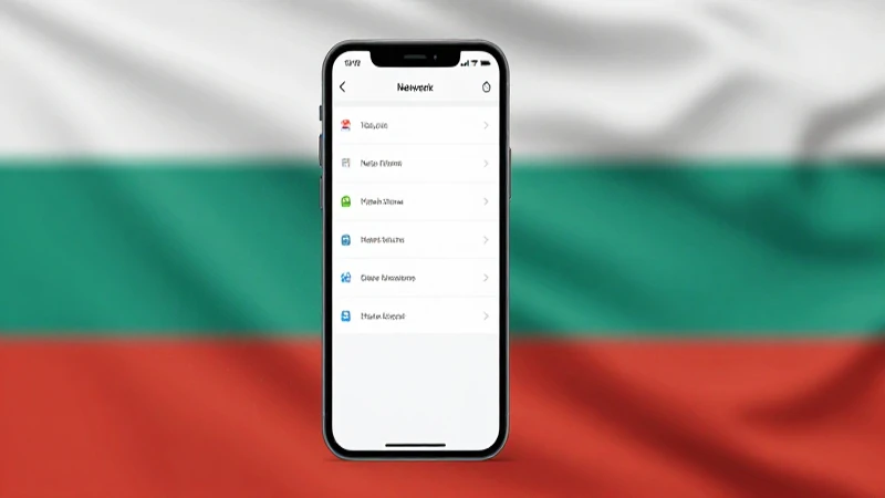 Teléfono inteligente con ajustes y fondo búlgaro