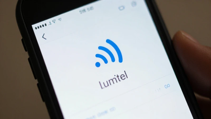 Teléfono muestra señal Lumitel borrosa y cercana