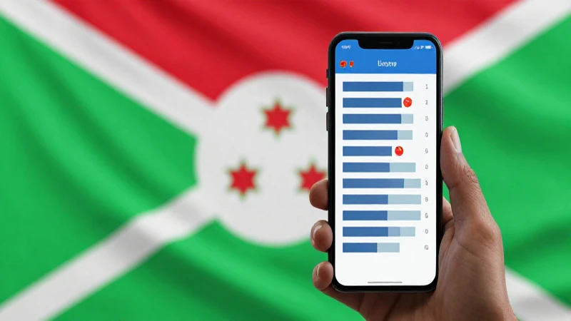Smartphone con la bandera de Burundi, iluminación elegante
