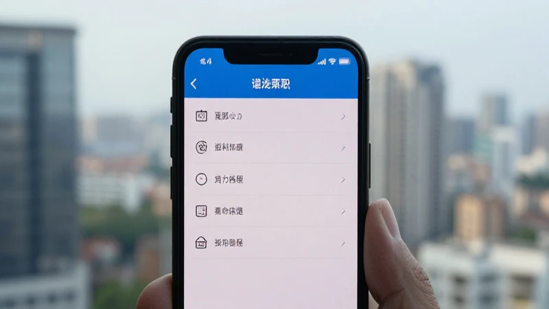 Smartphone muestra ajustes con fondo urbano suave