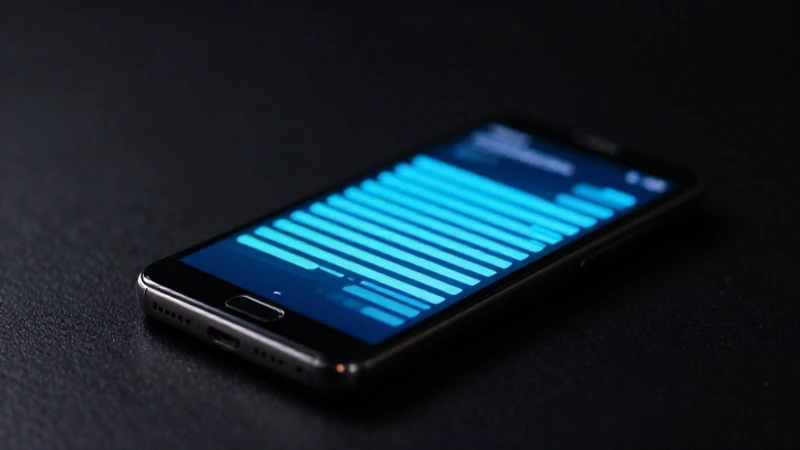 Smartphone Android con barras brillantes destaca