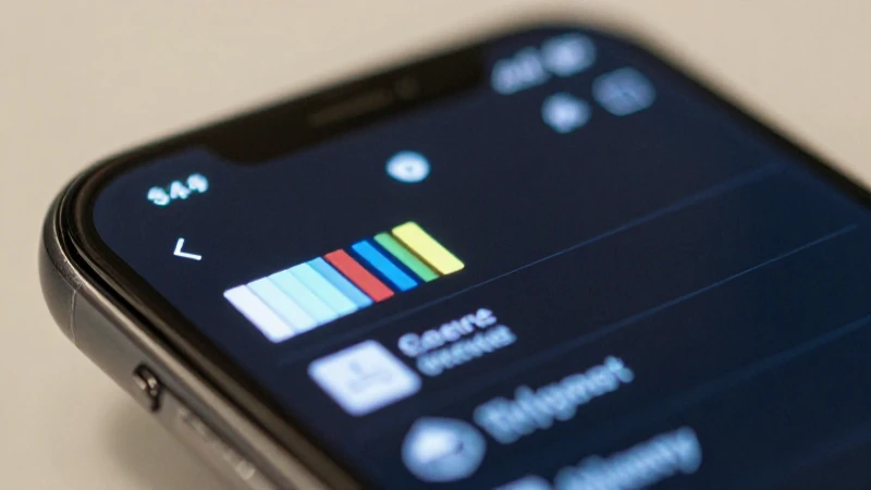 Pantalla brillante muestra barras de datos