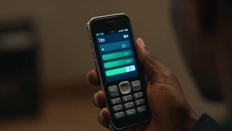 Teléfono Android con luz cinematográfica enfocada