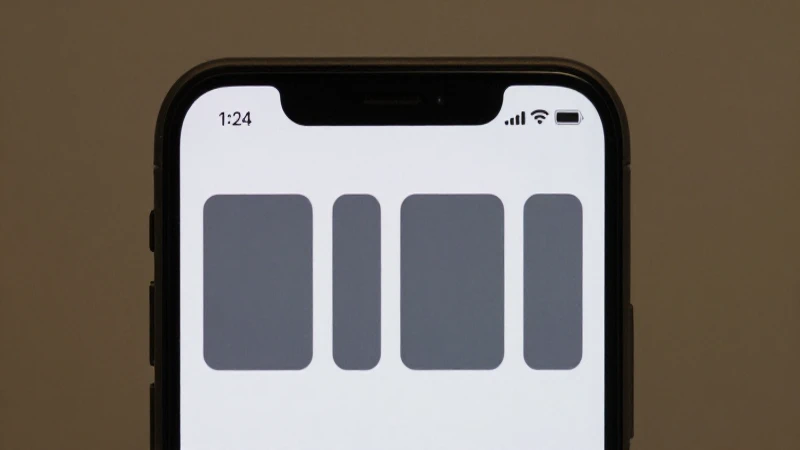 Pantalla iPhone, señal celular y diseño minimalista