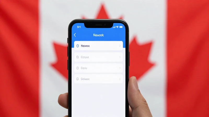 Teléfono inteligente con ajustes, fondo canadiense