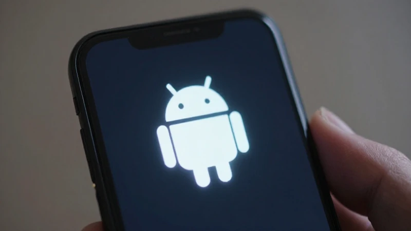 Celular Android con icono brillante cerca
