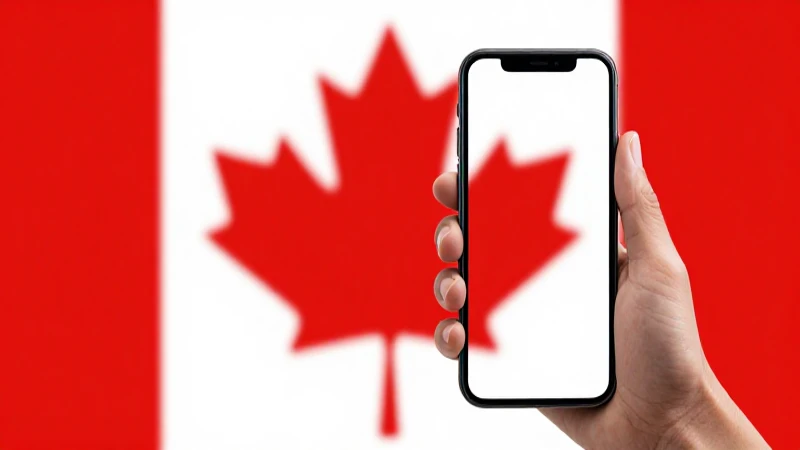 Smartphone, fondo canadiense, luz suave