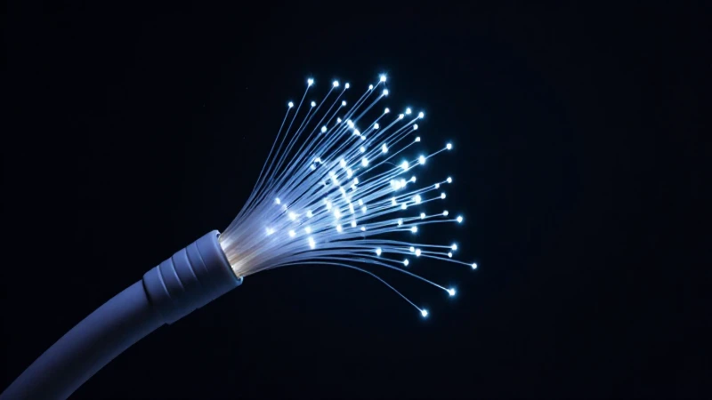 Red brillante de fibra óptica iluminada