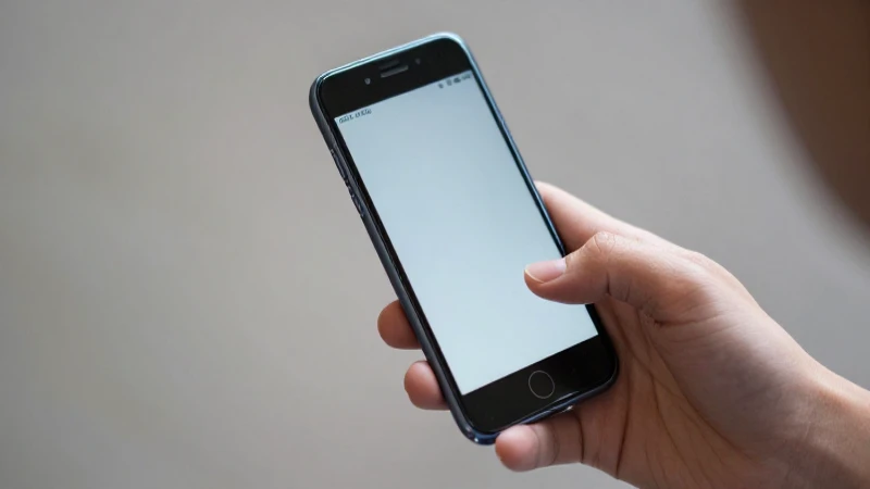 Smartphone Android mostrado con enfoque suave