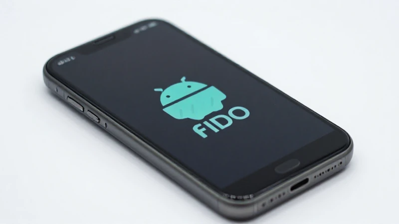Smartphone Android sobre fondo iluminado