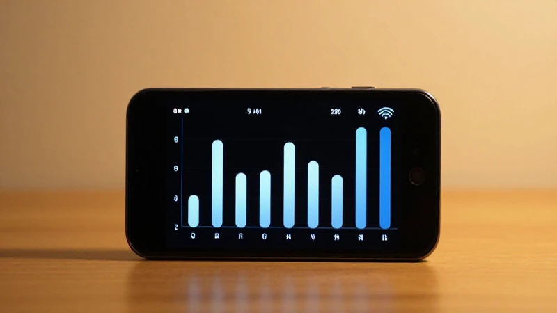 Teléfono Android, señal celular e iluminación cálida