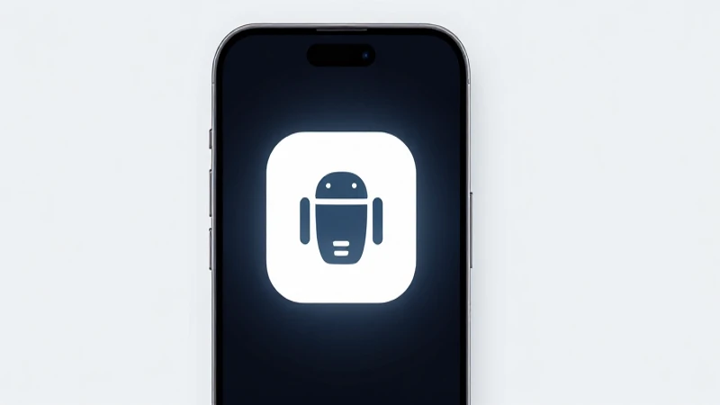 Smartphone Android, estilo limpio con luz suave