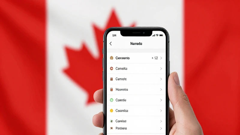 Teléfono muestra ajustes con fondo borroso canadiense