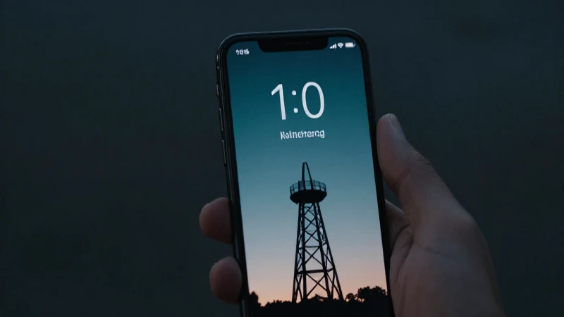 Teléfono muestra redes con luz suave
