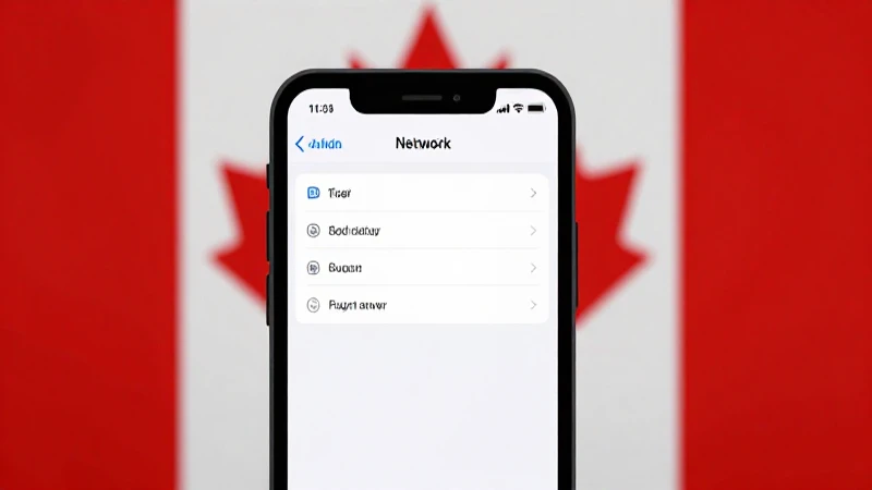 Smartphone mostrando ajustes con fondo canadiense