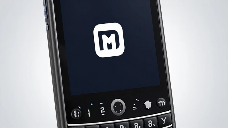 Celular BlackBerry iluminado con luz suave