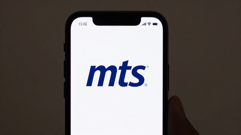Teléfono Android con luz suave y logo MTS
