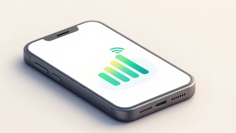 Smartphone Android con señal e iluminación suave