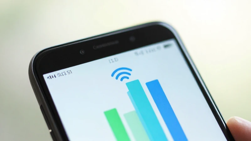 Teléfono Android, señal celular, luz suave