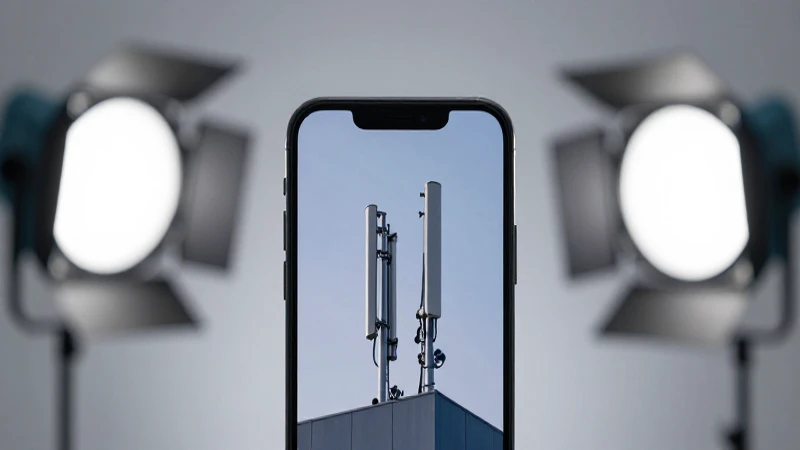 Smartphone moderno con iluminación tecnológica enfocada