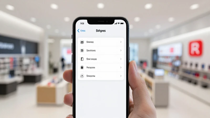 Pantalla del iPhone muestra ajustes desenfocados