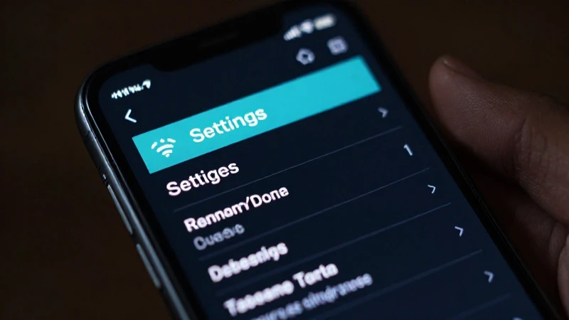 Smartphone Android muestra menú con datos activos