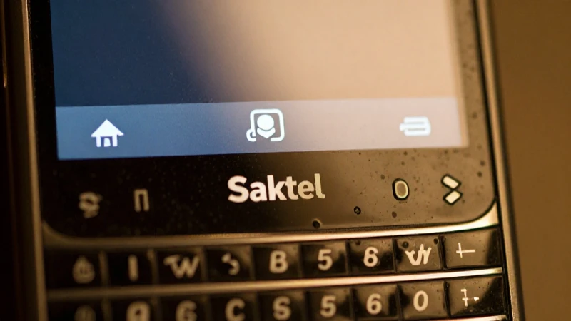 Smartphone BlackBerry iluminado en primer plano